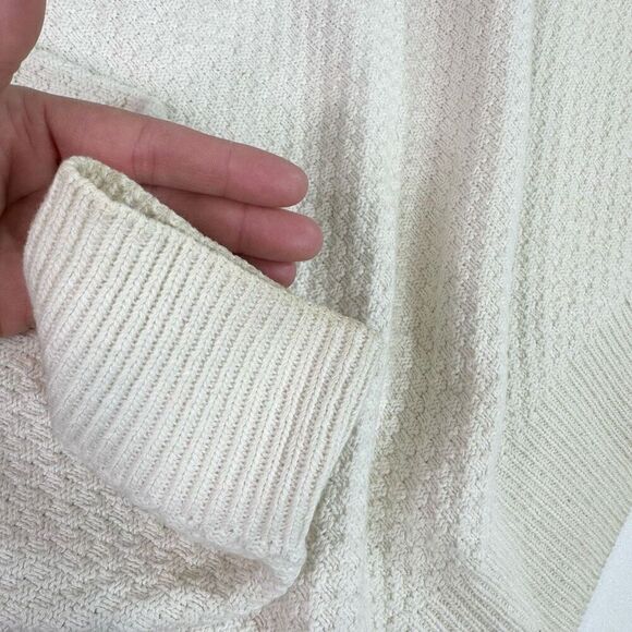 VTG Ash Creek Sweater Mens Medium Cream Green Fair Isle Crew Neck Nordic - Picture 3 of 7